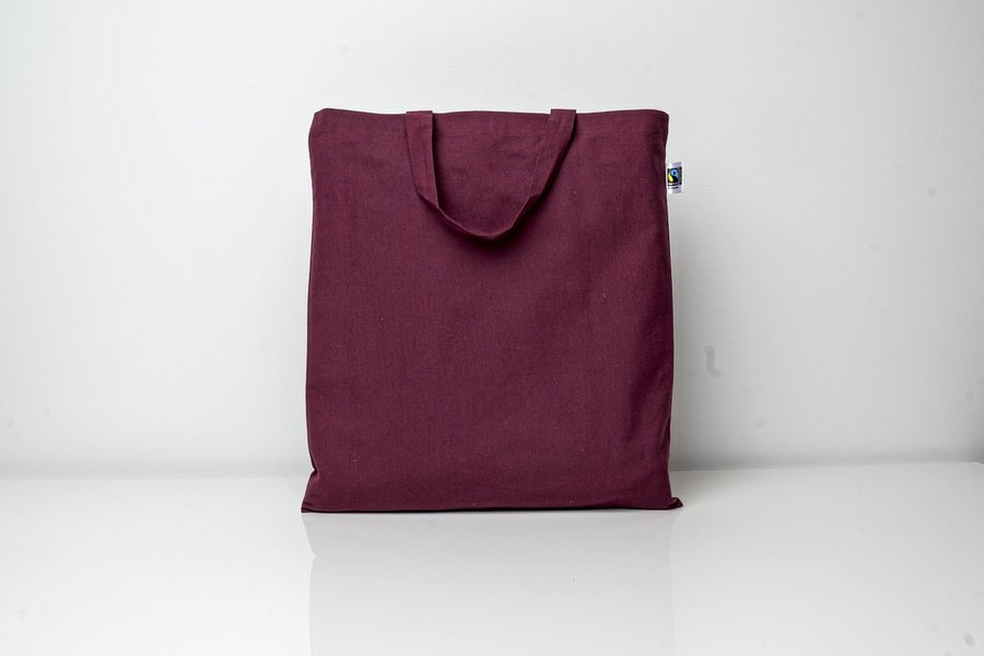 Printwear Fairtrade Baumwolltasche mit kurzen Henkeln, Natural ca. 38 x 42 cm, XT500N