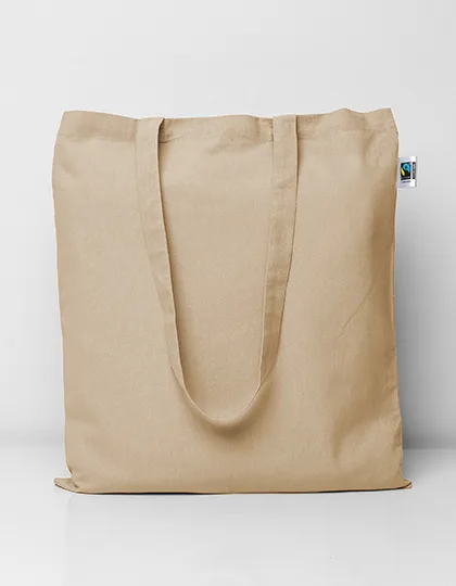 Printwear Fairtrade Cotton Bag with Long Handles, Natural ca. 38 x 42 cm, XT600N