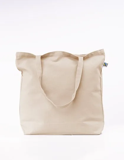 Printwear Fairtrade Bio-Baumwolltasche mit langen Henkeln, Natural 46 x 40 cm, XT670