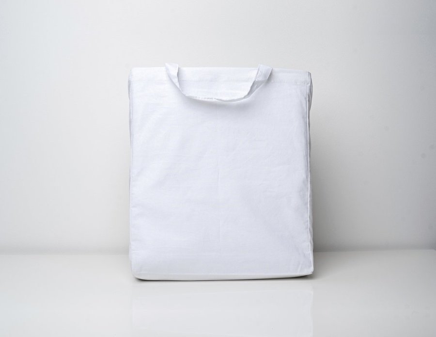Printwear Borsa in cotone mit Boden- und Seitenfalte, White ca. 38 x 42 x 10 cm, XT90
