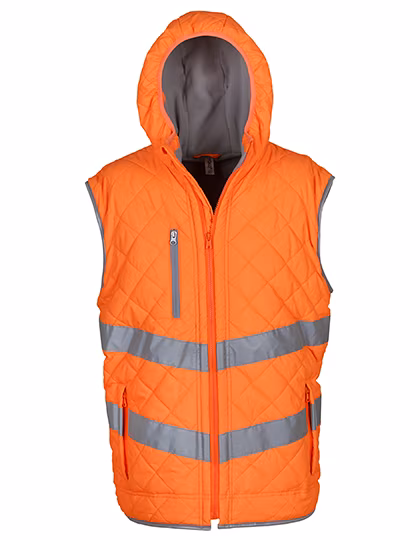 YOKO Hi-Vis Vest with Hood and Pockets, Navy XL, YK007