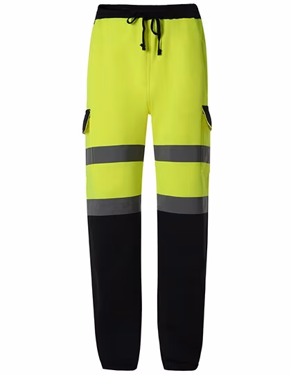 YOKO Hi-Vis Safety Long Trousers with Reflectors, Hi-Vis Yellow/Navy XL, YK016T