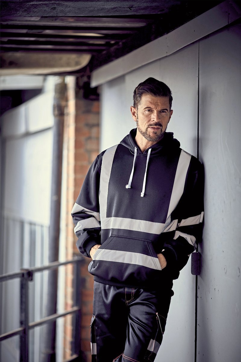 YOKO Hi-Vis Pull-Over Hoodie Black XL (YK05), YK05