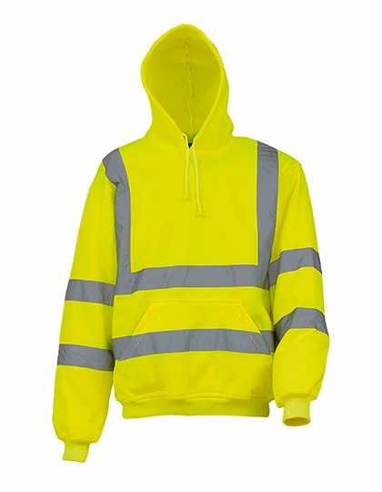 YOKO Sicherheits-Hoodie mit Reflektionsstreifen, Hi-Vis Yellow L, YK05