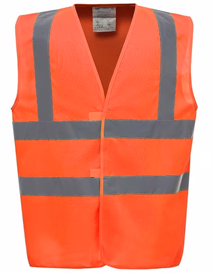 YOKO Sicherheitsweste Signalgelb mit Reflexstreifen, Hi-Vis Orange S, YK100