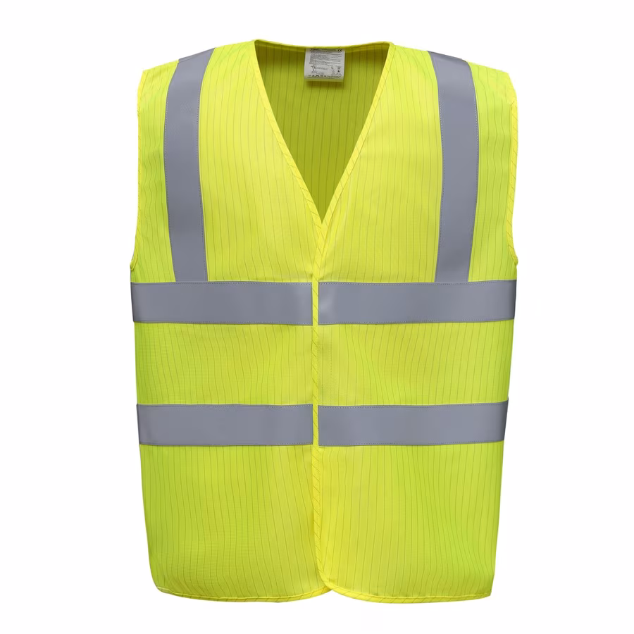 YOKO High-Visibility Safety Vest with Anti-Static Protection, Hi-Vis Orange L, YK1000