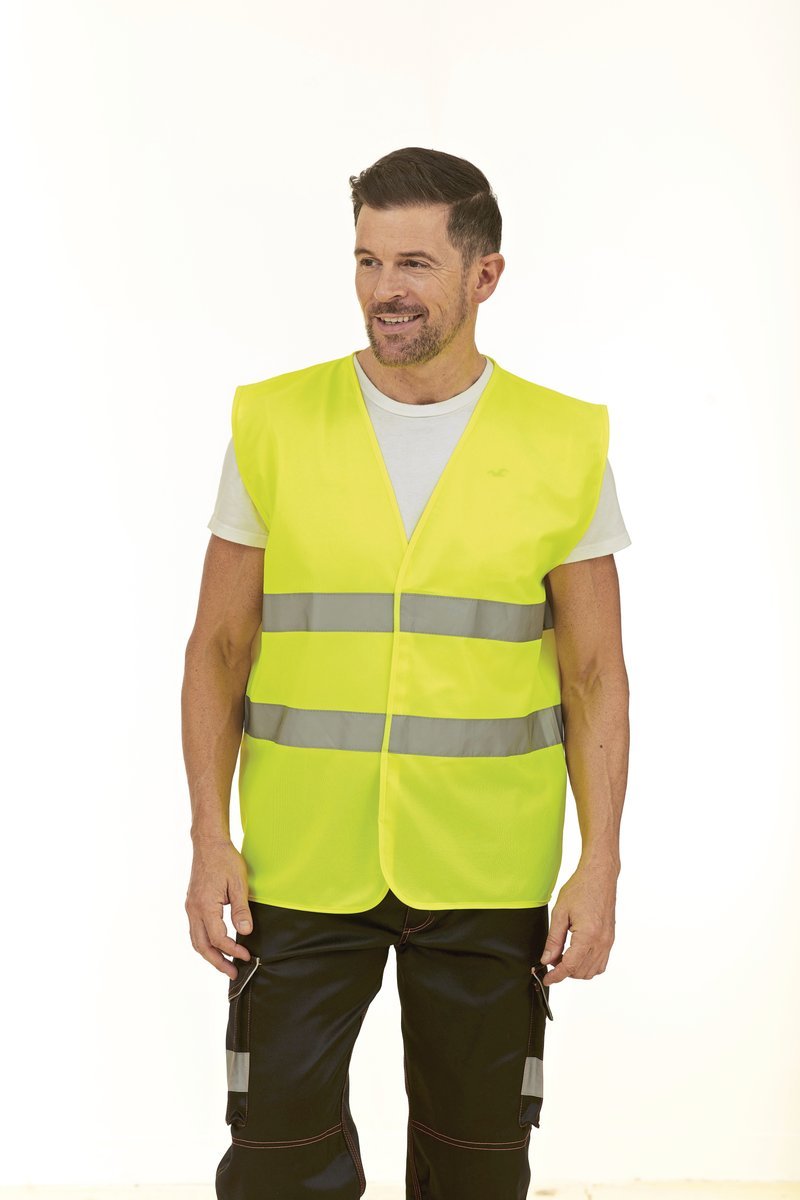 YOKO Hi-Vis Sicherheitsweste mit Reflektionsstreifen, Hi-Vis Orange M, YK102