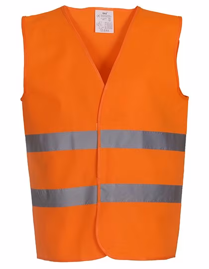 YOKO Hi-Vis Safety Vest with Reflective Stripes, Hi-Vis Orange M, YK102