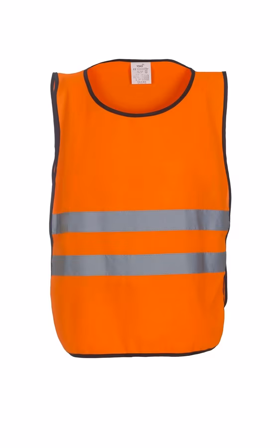YOKO Sicherheitsweste mit Reflektionsstreifen, Hi-Vis Orange L/XL, YK269