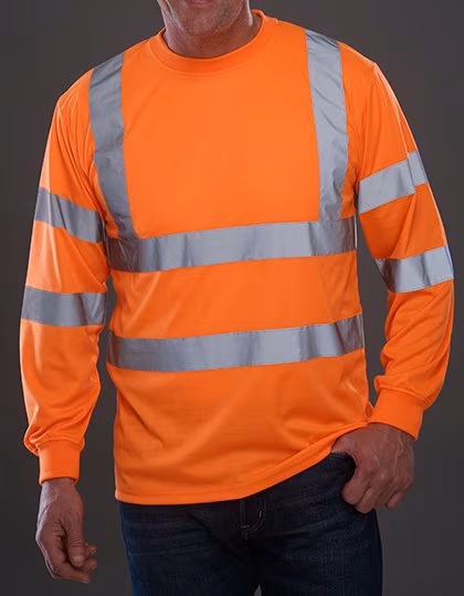 YOKO Chemise de Sécurité Manches Longues Hi-Vis avec Réflecteurs, Hi-Vis Orange 3XL, YK420