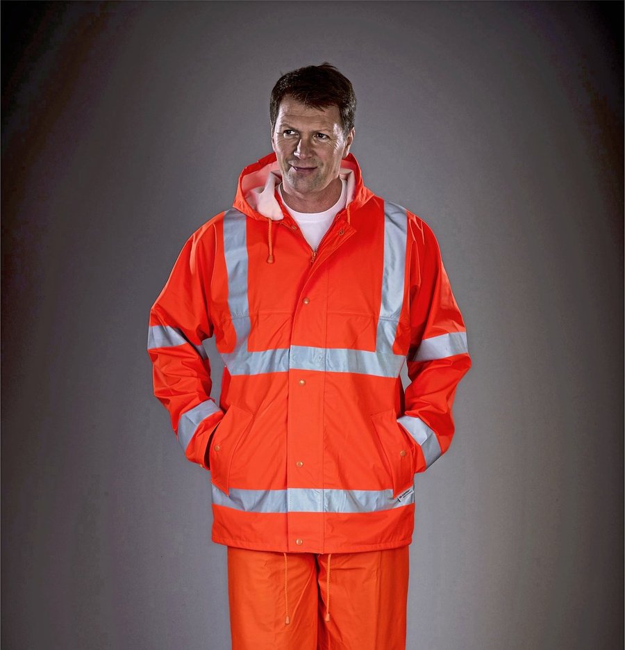 YOKO Neon Regenjacke mit Reflexbändern, Hi-Vis Yellow S, YK450