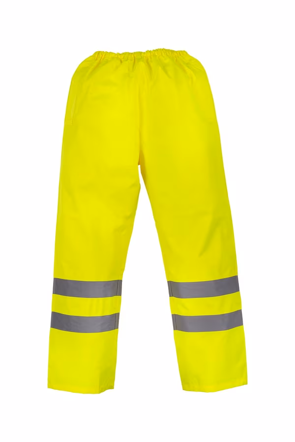 YOKO Hi-Vis Rain Trousers with Reflective Bands, Black S, YK461