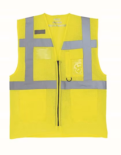 YOKO Recycled Safety Vest with Reflective Stripes, Hi-Vis Yellow S, YK820