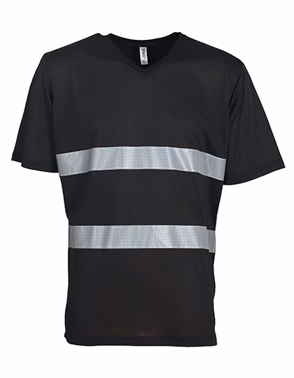 YOKO T-Shirt Col V Hi-Vis avec Tissu Mesh, Hi-Vis Yellow M, YK910