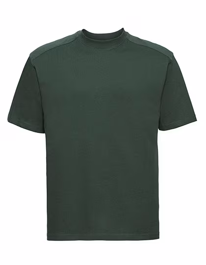 Russel Russell Baumwoll T-Shirt mit Doppelnaht, Bottle Green L, Z010