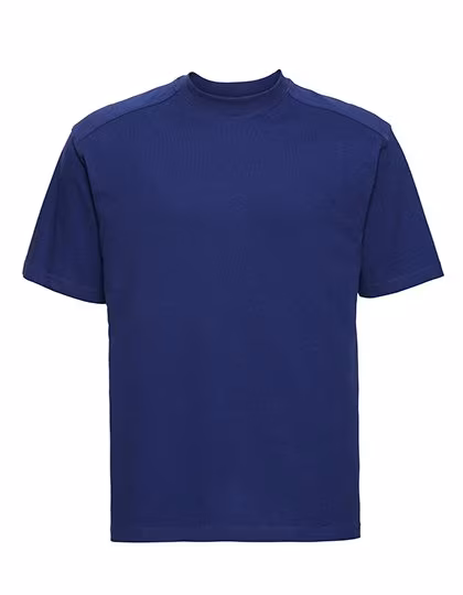 Russel Russell Baumwoll T-Shirt mit Doppelnaht, Bright Royal L, Z010