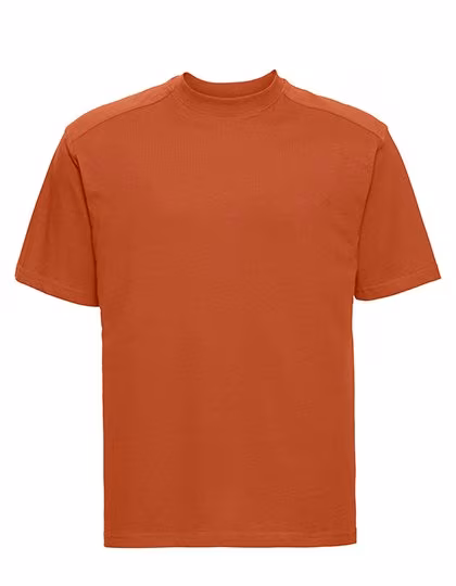 Russell Russell Cotton T-Shirt with Double Stitching, Orange L, Z010