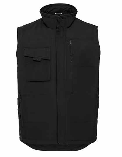 Russel Gilet de Travail Anti-Taches avec Poches en, Black XS, Z014