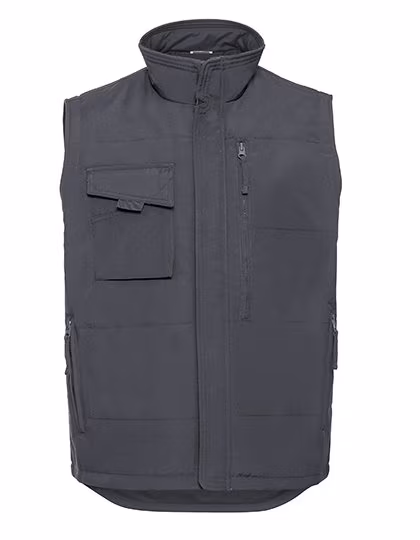 Russel Fleckenabweisende Workwear-Weste mit Taschen in, Convoy Grey (Solid) L, Z014