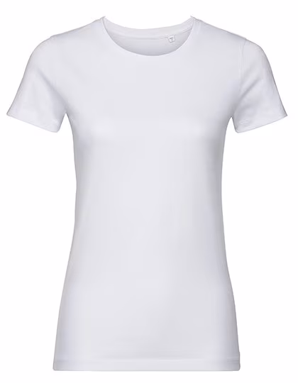 Russel Pure Organic T-Shirt aderente in Cotone Biologico, White M, Z108F