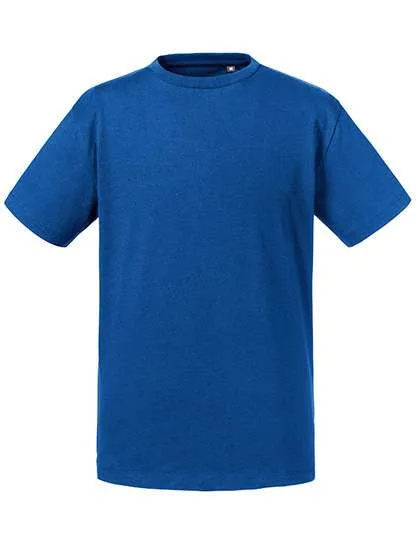 Russel Pure Organic Bio-Baumwolle T-Shirt mit schmalem Kragen, Bright Royal 164 (3XL), Z108K