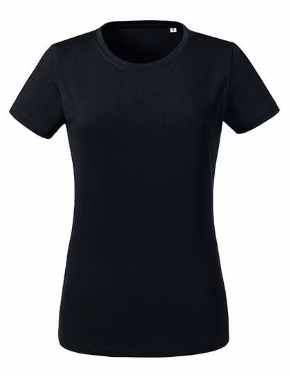 Russel Pure Organic T-Shirt en 100% Coton Bio pour Femmes, Black XS, Z118F