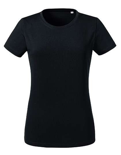 Russel Pure Organic T-Shirt aus 100% Bio-Baumwolle für Damen, Black XS, Z118F