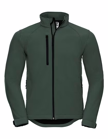 Russel Atmungsaktive Softshell-Jacke mit Taschen, Bottle Green XS, Z140
