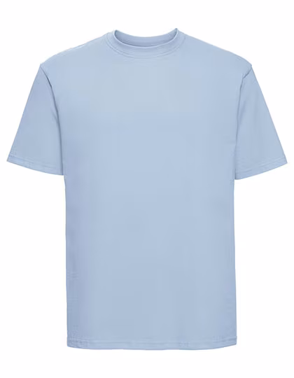 Russel Ringgesponnenes Baumwoll-T-Shirt mit Ripp-Kragen, Mineral Blue L, Z180