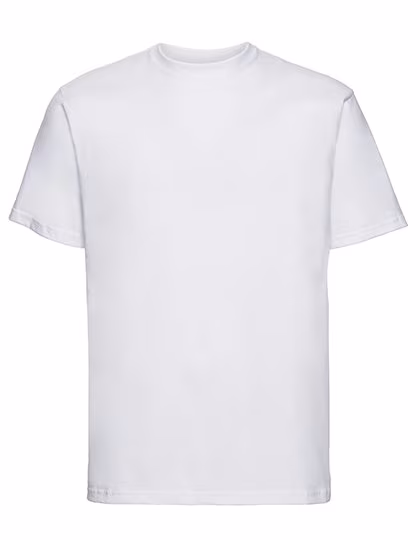 Russel Ringgesponnenes Baumwoll-T-Shirt mit Ripp-Kragen, White XS, Z180