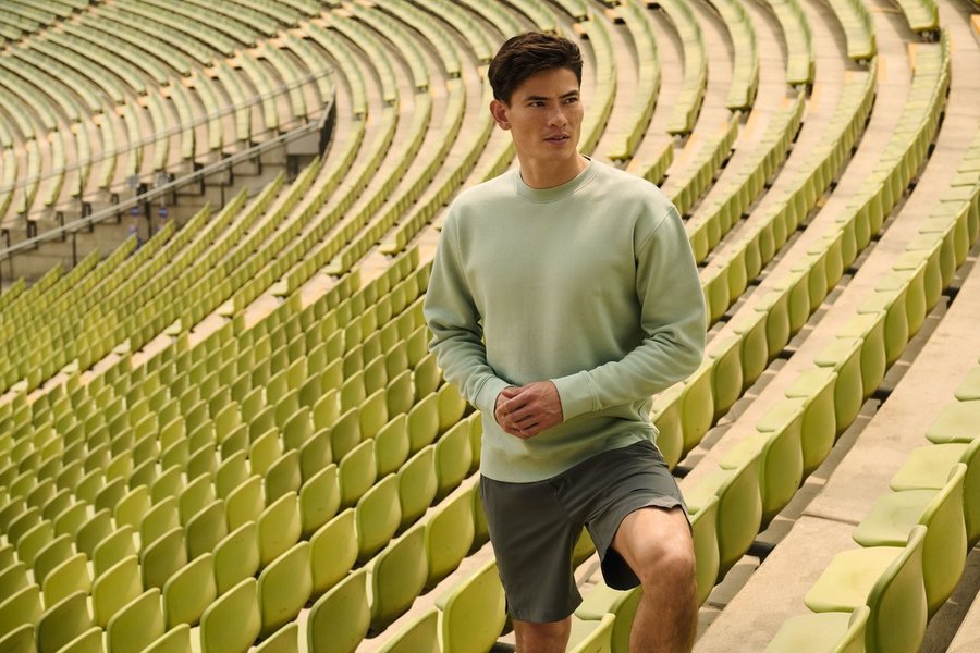 Russel Exklusives Sweatshirt aus ringgesponnener Baumwolle, Sport Heather M, Z262N