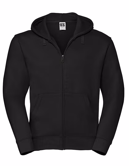 Russel Authentischer Sweatjacke mit Zip-Kapuze, Black L, Z266