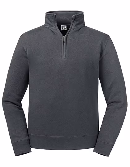 Russel Half-Zip Sweatshirt aus Baumwolle für Herren, Convoy Grey (Solid) XL, Z270M