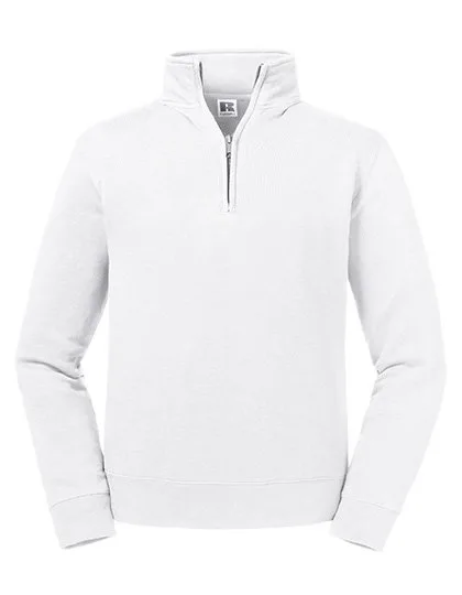 Russel Half-Zip Sweatshirt aus Baumwolle für Herren, White XL, Z270M