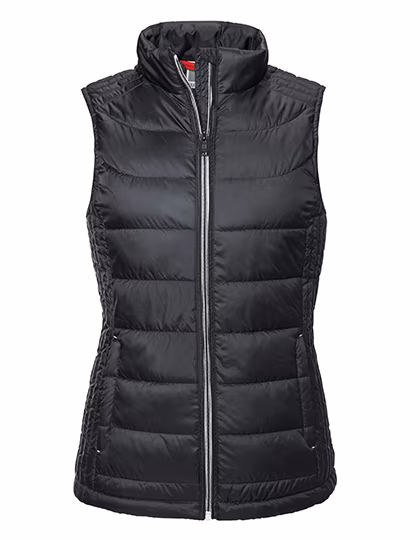 Russell Water-Repellent Quilted Vest with Stand-up Collar, Iron Grey M, Z441F