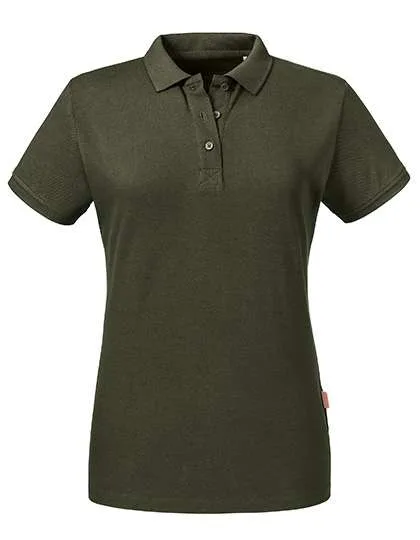 Russel Pure Organic Poloshirt aus Bio-Baumwolle für Damen, Dark Olive XS, Z508F