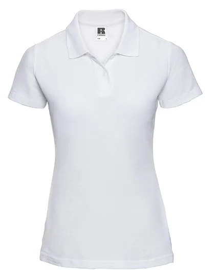 Russel Polycotton Polo mit Seitenschlitzen für Damen, White XL, Z539F