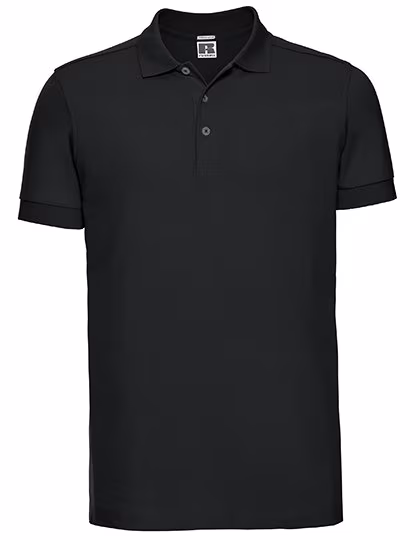 Russel Polo aderente con spacchi laterali a spina di pesce, Black L, Z566