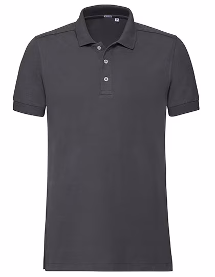 Russell Body-Fit Polo with Herringbone Side Slits, Convoy Grey (Solid) L, Z566