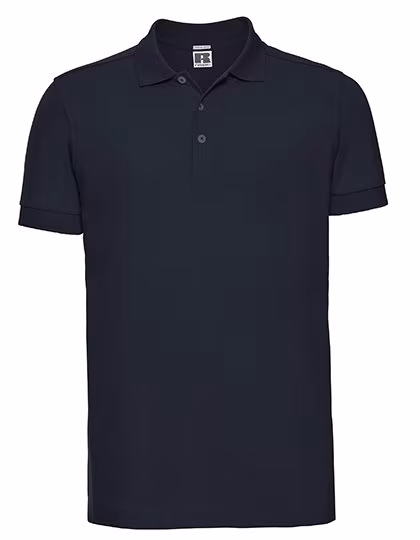 Russel Polo Près du Corps avec Fentes Latérales à Chevrons, French Navy M, Z566