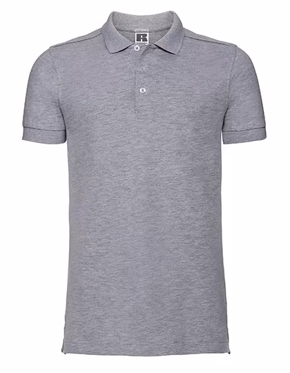 Russel Figurnahes Polo mit Fischgrät-Seitenschlitzen, Light Oxford (Heather) M, Z566