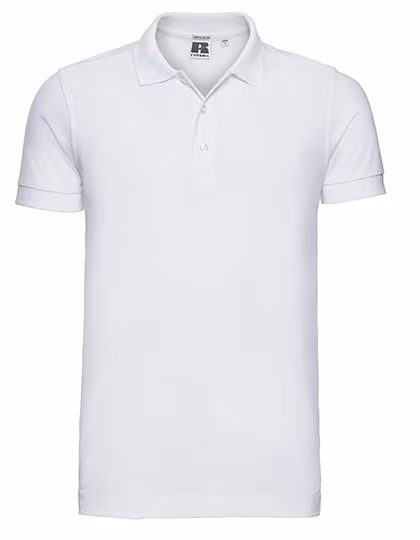 Russel Figurnahes Polo mit Fischgrät-Seitenschlitzen, White M, Z566