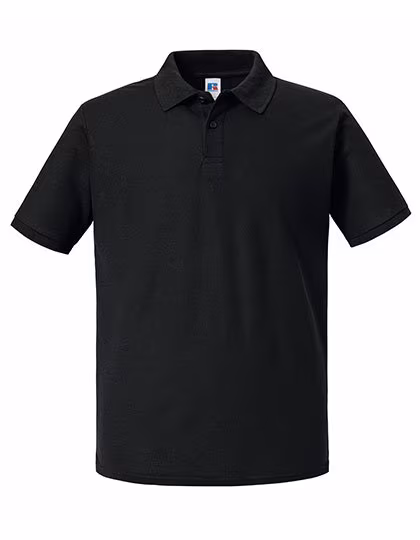 Russel Piqué Polo Shirt aus Recyclingmaterial, Black M, Z570M