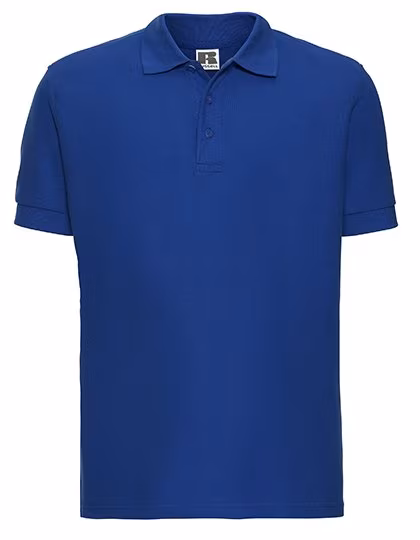 Russel Baumwoll-Poloshirt mit Double-Tuck Piqué, Azure Blue XS, Z577