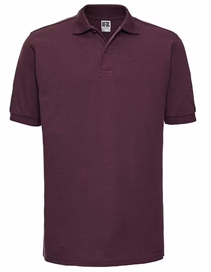 Russel Poloshirt aus Baumwolle mit Strukturstreifen, Burgundy L, Z599