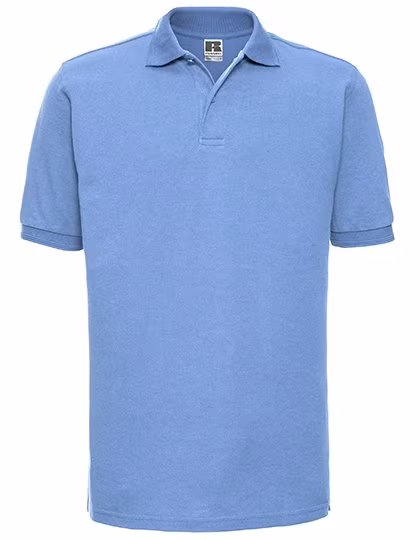 Russel Poloshirt aus Baumwolle mit Strukturstreifen, Sky XL, Z599