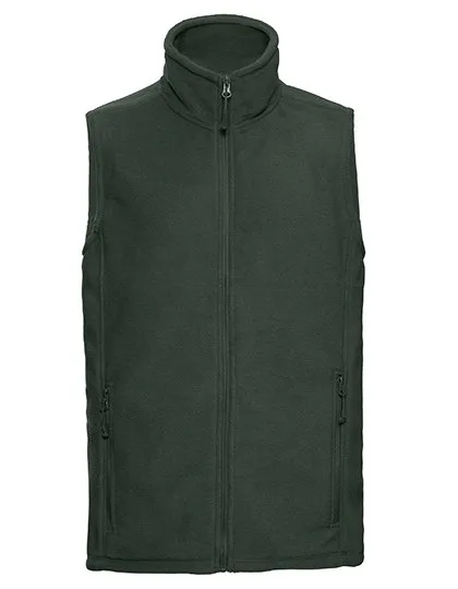 Russel Ärmellose Fleeceweste mit Kadettkragen, Bottle Green M, Z8720