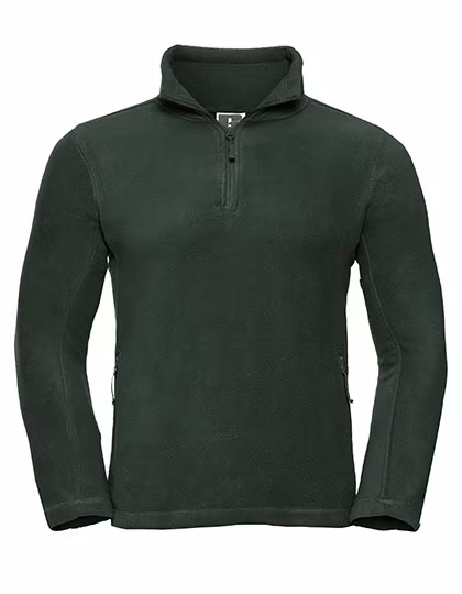 Russel Fleecepullover mit Kadettkragen und Reißverschluss, Bottle Green XXL, Z8740