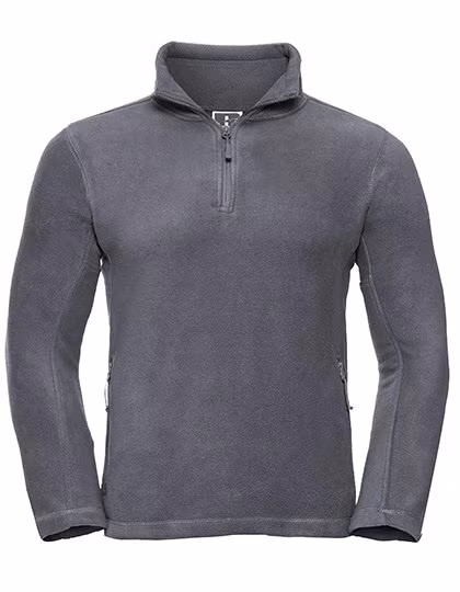 Russel Fleecepullover mit Kadettkragen und Reißverschluss, Convoy Grey (Solid) XL, Z8740