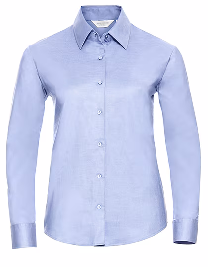 Russell Collection Oxford Bluse Slim Fit Pastellfarbe, Oxford Blue 3XL, Z932F